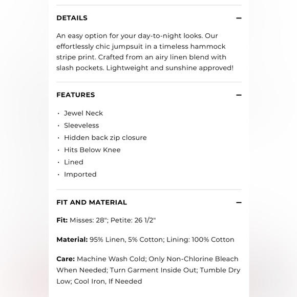 LIKE NEW Beautiful Talbots Linen Jumpsuit - Picture 3 of 10